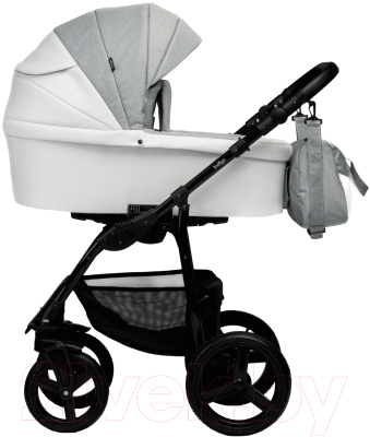 Детская универсальная коляска INDIGO Impulse Eco 2 в 1 (Ie 03, белая кожа/серый)