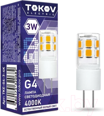 Лампа Tokov Electric TKE-G4-3-4K