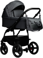 Детская универсальная коляска INDIGO Impulse Eco 2 в 1 (Ie 06, серая кожа/серый) - 