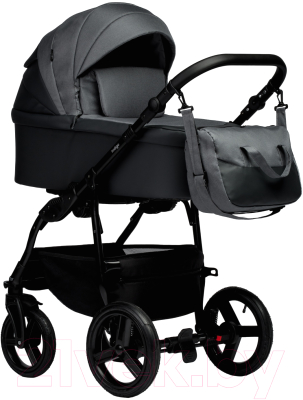 Детская универсальная коляска INDIGO Impulse Eco 2 в 1 (Ie 06, серая кожа/серый)