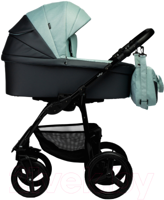 Детская универсальная коляска INDIGO Impulse Eco 2 в 1 (Ie 07, серая кожа/шалфей)