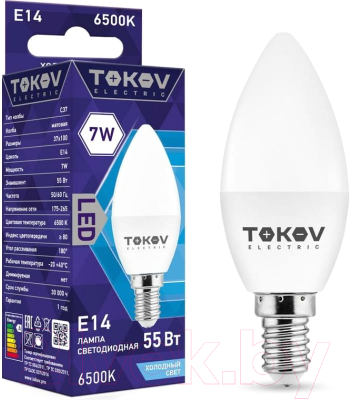 Лампа Tokov Electric TKE-C37-E14-7-6.5K