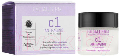 Крем для лица Facialderm C1 Anti-Aging & Anti-Stress Для нормальной и сухой кожи (50мл)