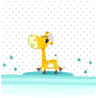 

Пеленальный матрас GLOBEX, Люкс Жираф на роликах 75x72