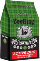 Сухой корм для собак ZooRing Active Dog Мясо молодых бычков и рис 424689 (10кг) - 
