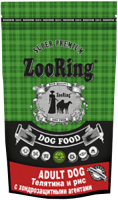Сухой корм для собак ZooRing Adult Dog Телятина и рис 424580 (2кг) - 