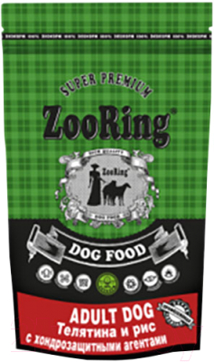 Сухой корм для собак ZooRing Adult Dog Телятина и рис 424580 (2кг)