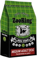 Сухой корм для собак ZooRing Medium Adult Dog Телятина и рис 819583 (10кг) - 