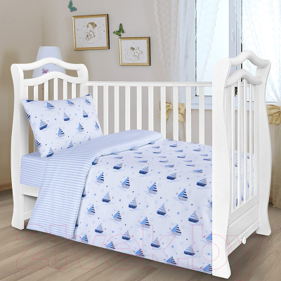 Комплект постельный для малышей АДЕЛЬ Kids Кораблик 9578696