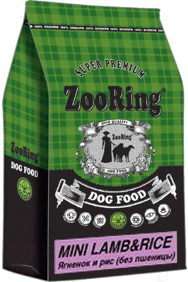 Сухой корм для собак ZooRing Mini Lamb&Rice 425013 (10кг)