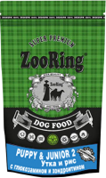 Сухой корм для собак ZooRing Puppy&Junior 2 Утка и рис 424528 (2кг) - 
