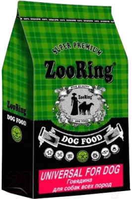 Сухой корм для собак ZooRing Universal For Dog Говядина 819613 (10кг)