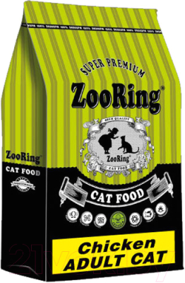 Сухой корм для кошек ZooRing Adult Cat Chicken 425747 (10кг)