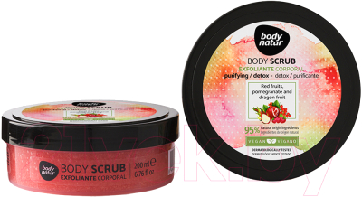 Скраб для тела Body Natur Body Scrub Красные фрукты, Гранат и Драконий фрукт (200мл)