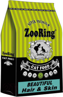 Сухой корм для кошек ZooRing Beautiful Hair&Skin 425792 (10кг)