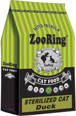 Сухой корм для кошек ZooRing Sterilized Cat Duck 425815 (10кг)
