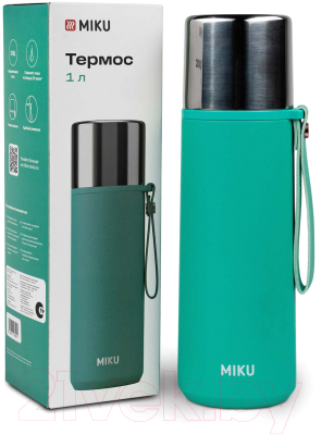Термос для напитков Miku TH-CLS-1000T (1л, бирюзовый)