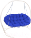Диван подвесной M-Group Мамасан / 12120110 (белый/синяя подушка) - 