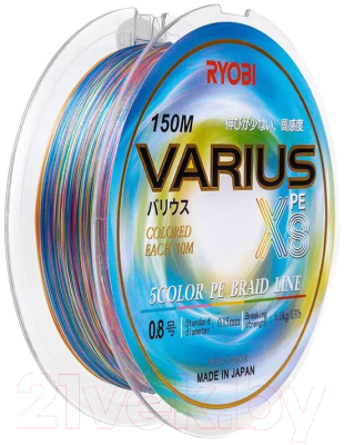 Леска плетеная Ryobi Varius PE8X-150MI 0.148мм (Multi Colour)