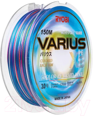 Леска плетеная Ryobi Varius PE8X-150MI 0.285мм (Multi Colour)