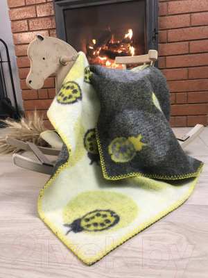 Одеяло для малышей Klippan Божья коровка 100x140 (желтый)