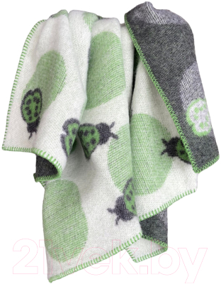 Одеяло для малышей Klippan Божья коровка 100x140 (зеленый)