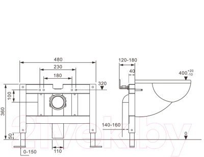 Инсталляция для унитаза Abber AC0101P