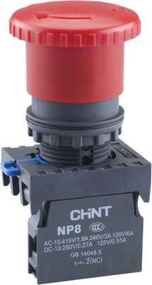 Кнопка для пульта Chint NP8-01ZS/14 d40мм 1НЗ IP65 / 667210 -