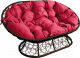 Диван садовый M-Group Мамасан / 12110206 (коричневый ротанг/красная подушка) - 