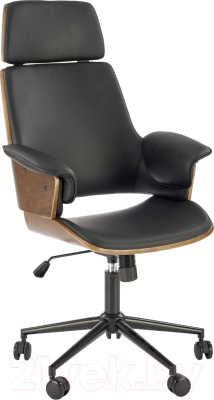 Кресло офисное Halmar Weber (ореховый/черный)
