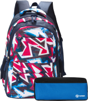 Школьный рюкзак Torber Class X +пенал / T2602-NAV-BLU-P (темно-синий/розовый) - 
