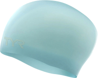 Шапочка для плавания TYR Long Hair Wrinkle-Free Silicone Cap / LCSL-450 (голубой) - 
