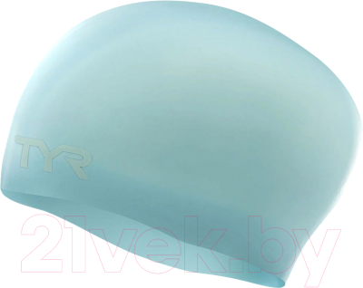 Шапочка для плавания TYR Long Hair Wrinkle-Free Silicone Cap / LCSL-450 (голубой)