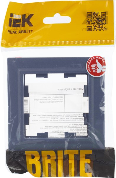 Рамка для выключателя IEK Brite BR-M12-K35 (маренго)
