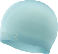 Шапочка для плавания TYR Wrinkle Free Silicone Cap / LCS-450 (голубой) - 