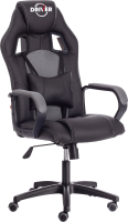 Кресло геймерское Tetchair Driver 22 кожзам/ткань (черный/серый, 36-6/TW-12) - 