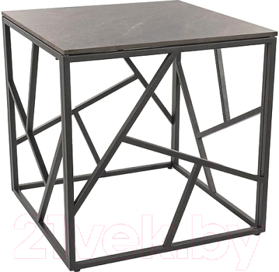 Журнальный столик Signal Escada B III 55/55 (серый мрамор/черный)