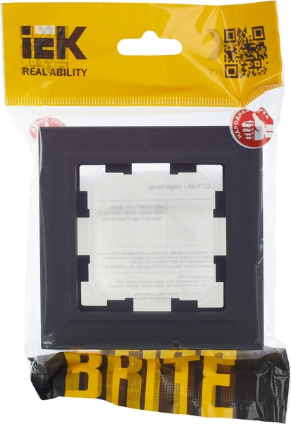 Рамка для выключателя IEK Brite / BR-M12-44-K53 (графит)