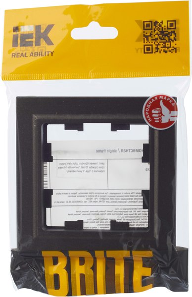 Рамка для выключателя IEK Brite BR-M12-K45 (темная бронза)