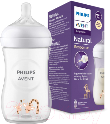 Бутылочка для кормления Philips AVENT AVENT Natural Response Жираф / SCY903/66 (260мл)