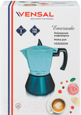 Гейзерная кофеварка Vensal VS3202GN