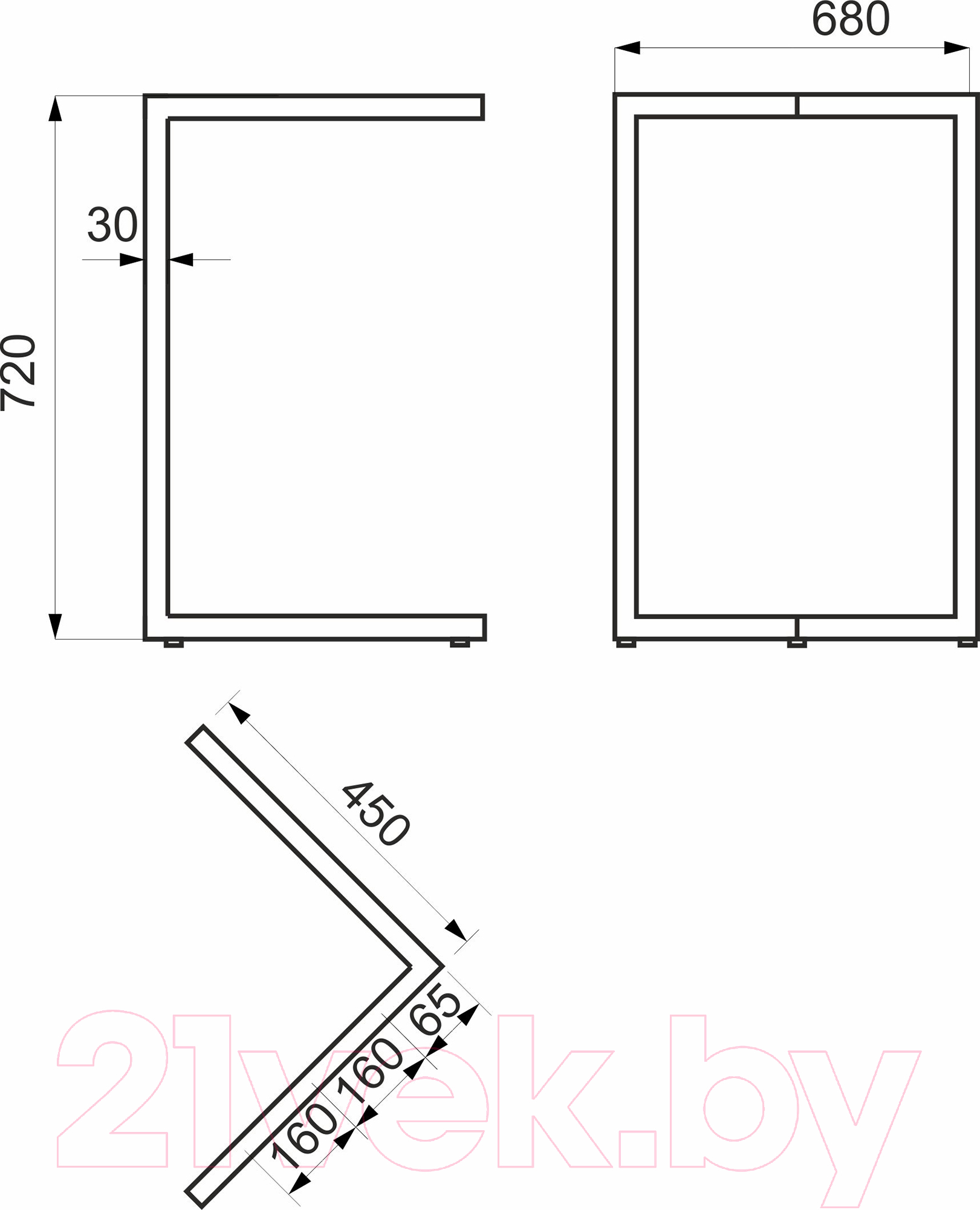 Подстолье AKS Tres 720