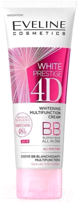 BB-крем Eveline Cosmetics White Prestige 4D Многофункциональный выравнивающий тон SPF15 (50мл)