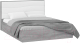 Двуспальная кровать ТриЯ Миранда с ПМ Тип 1 и заглушиной 160x200 (дуб гамильтон/белый глянец) - 
