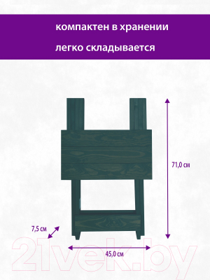 Стол складной БСМ БСМ0037.04 (зеленый)