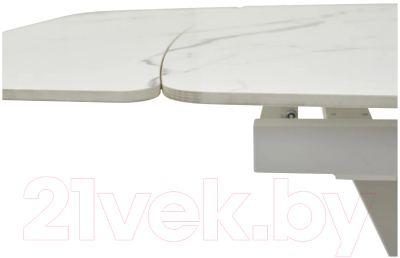 Обеденный стол M-City Alatri 120 Gloss / 614M04391 (Staturio White Solid Ceramic/White)