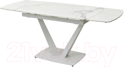 Обеденный стол M-City Alatri 120 Gloss / 614M04391 (Staturio White Solid Ceramic/White)
