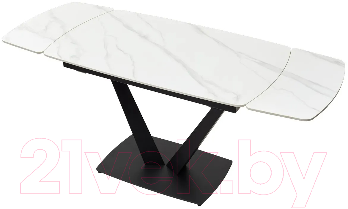 Обеденный стол M-City Alatri 120 Matt / 614M04390 (White Marble Solid Ceramic/Black) — фото 5