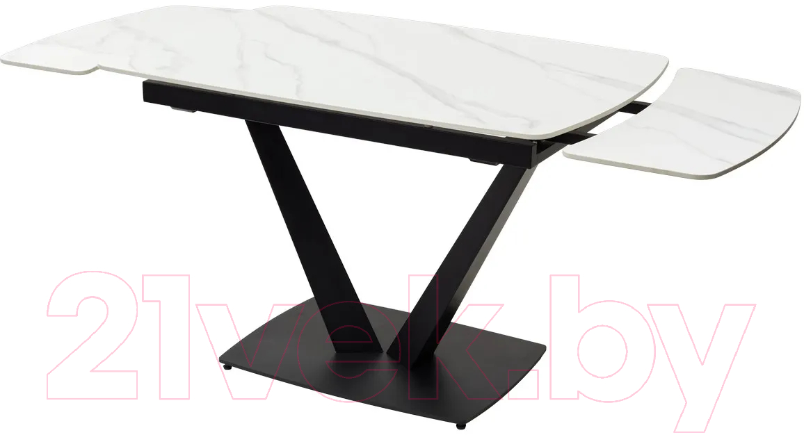 Обеденный стол M-City Alatri 120 Matt / 614M04390 (White Marble Solid Ceramic/Black) — фото 3