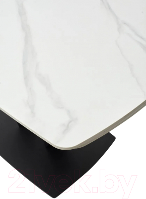 Обеденный стол M-City Alatri 120 Matt / 614M04390 (White Marble Solid Ceramic/Black)